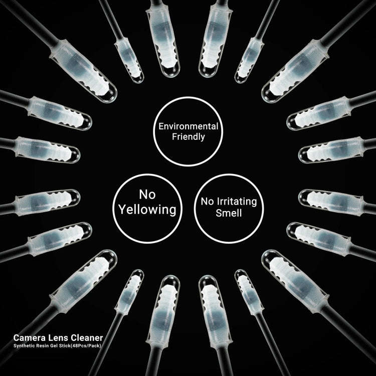 2UUL CL21 48pcs/box Camera Lens Dust Cleaning Synthetic Resin Gel Stick