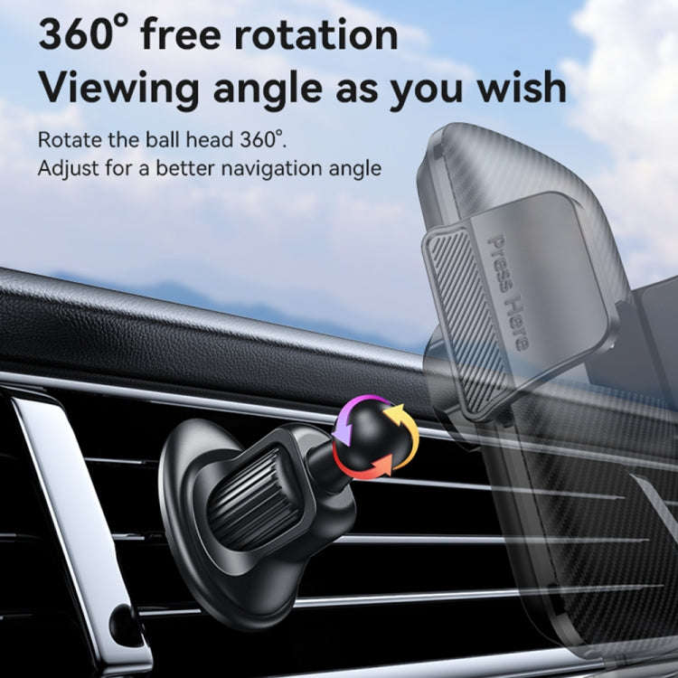 Yesido C251 Car Air Outlet Gravity Clamp Mobile Phone Holder(Black)
