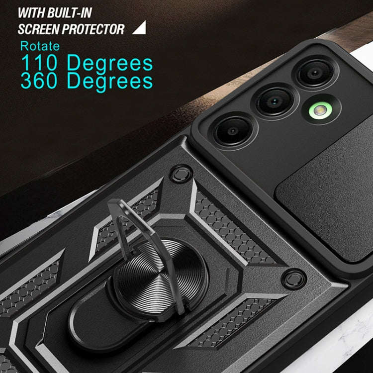 For Samsung Galaxy A16 5G Sliding Camera Cover Design TPU+PC Phone Case(Black)