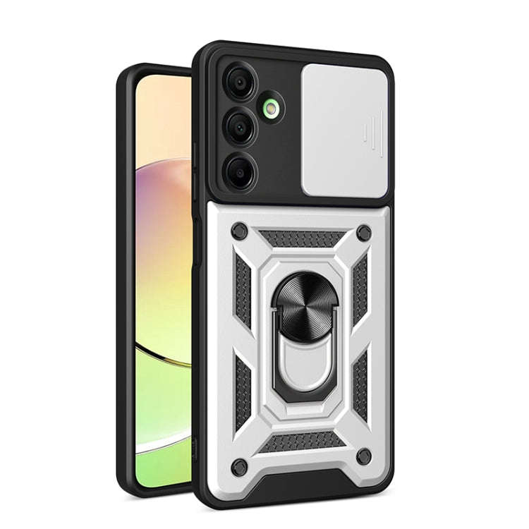 For Samsung Galaxy A16 5G Sliding Camera Cover Design TPU+PC Phone Case(Silver)