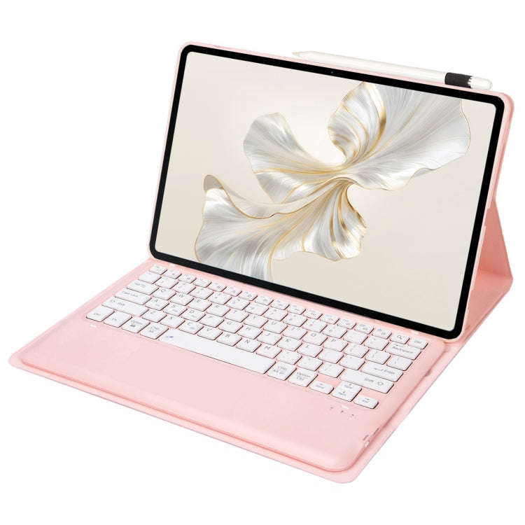 For Huawei MatePad Pro 12.2 Ultra-thin Detachable Bluetooth Keyboard Leather Tablet Case(Pink White)