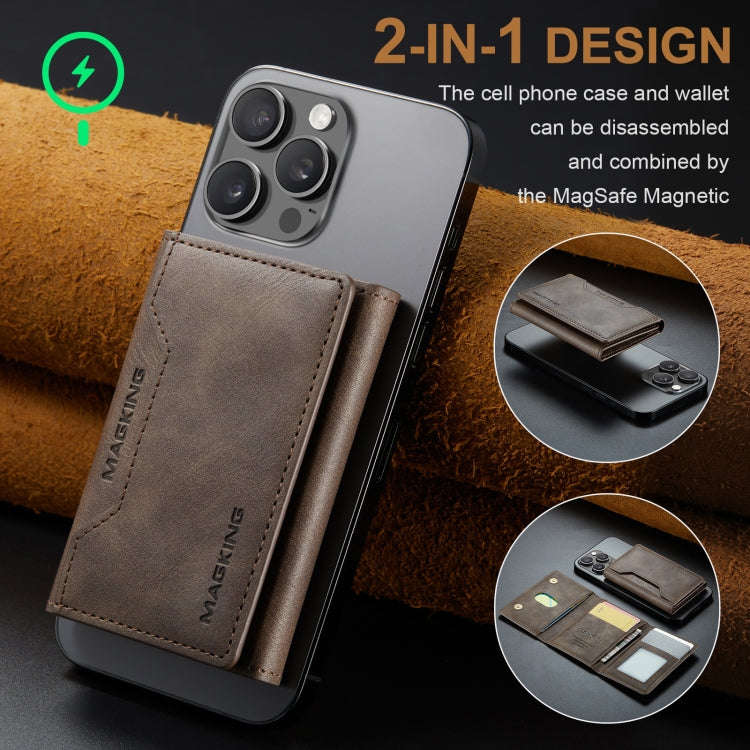 DG.MING MAGKING-K2 Series MagSafe RFID Card Bag(Coffee)