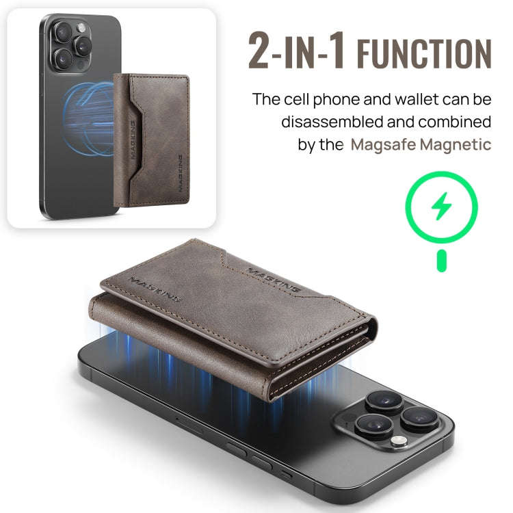 DG.MING MAGKING-K2 Series MagSafe RFID Card Bag(Coffee)