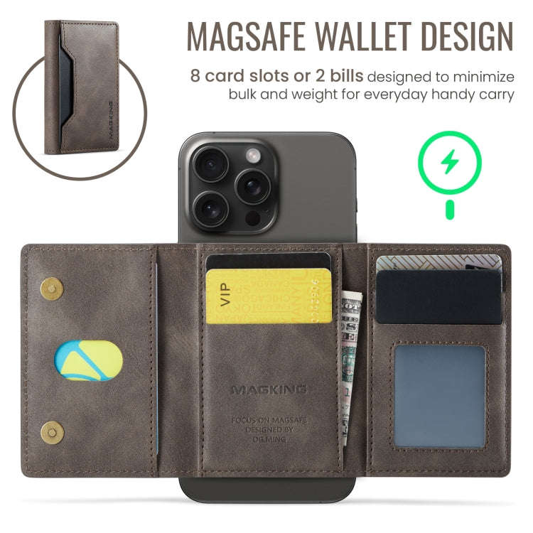 DG.MING MAGKING-K2 Series MagSafe RFID Card Bag(Coffee)