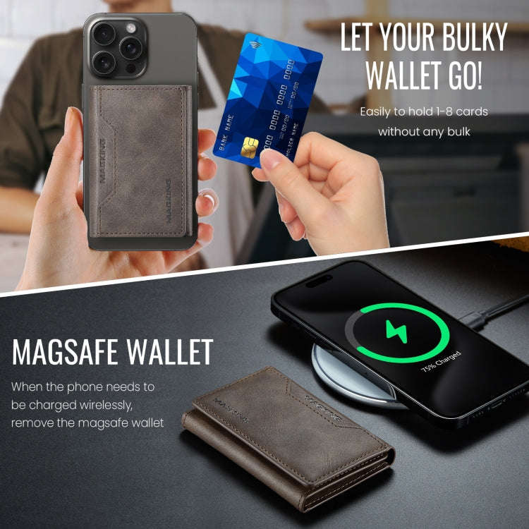 DG.MING MAGKING-K2 Series MagSafe RFID Card Bag(Coffee)