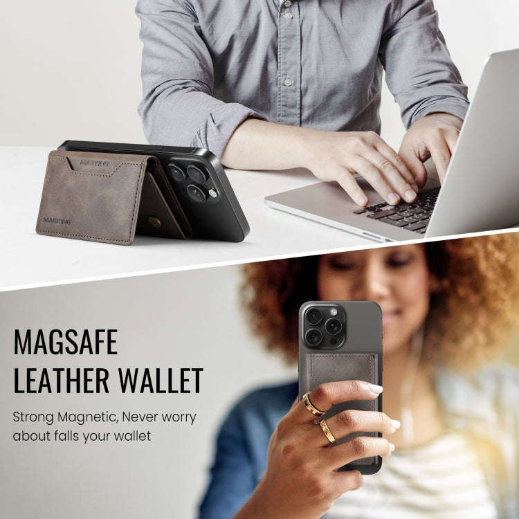 DG.MING MAGKING-K2 Series MagSafe RFID Card Bag(Coffee)