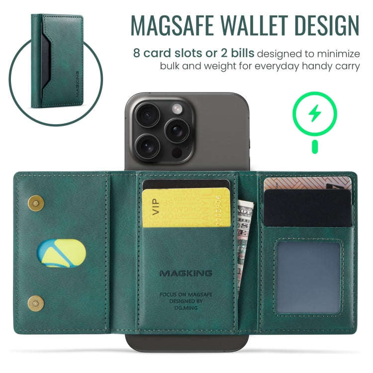DG.MING MAGKING-K2 Series MagSafe RFID Card Bag(Green)