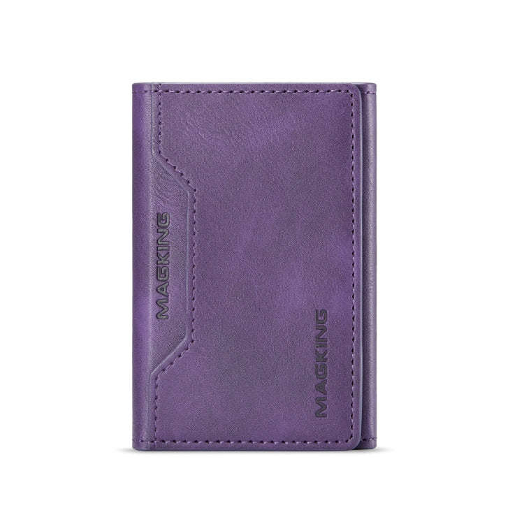 DG.MING MAGKING-K2 Series MagSafe RFID Card Bag(Purple)