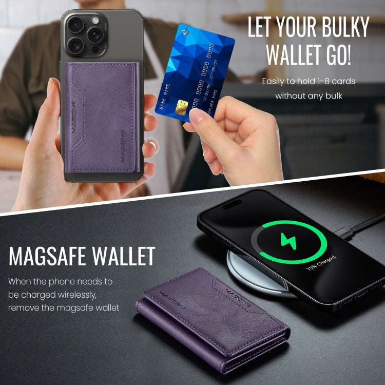 DG.MING MAGKING-K2 Series MagSafe RFID Card Bag(Purple)