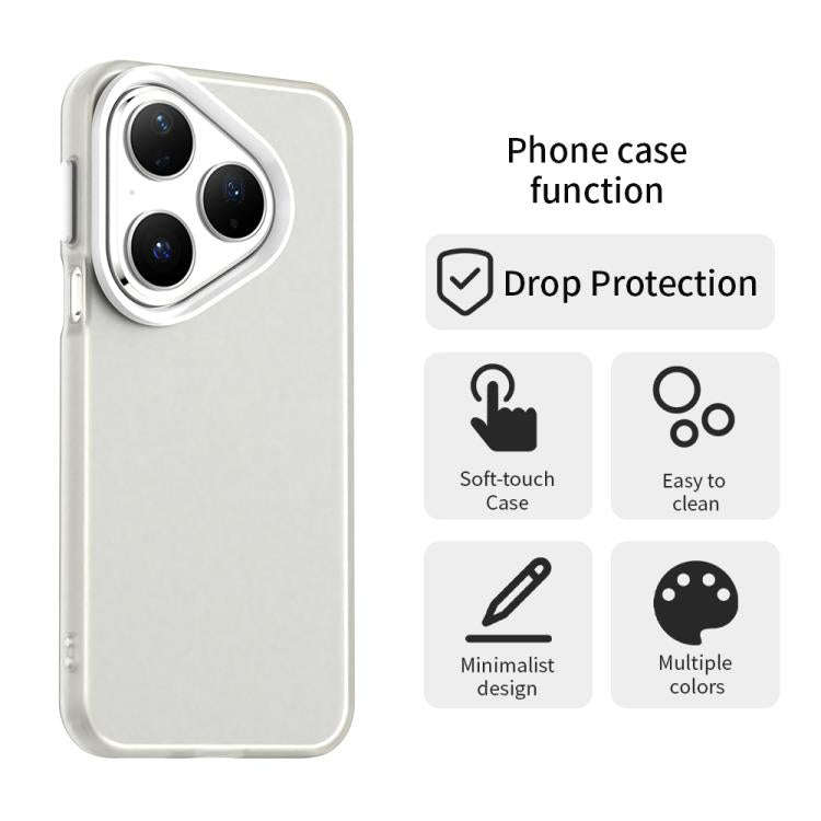 For Huawei Pura 80 Candy PC Hybrid TPU Shockproof Phone Case(White)