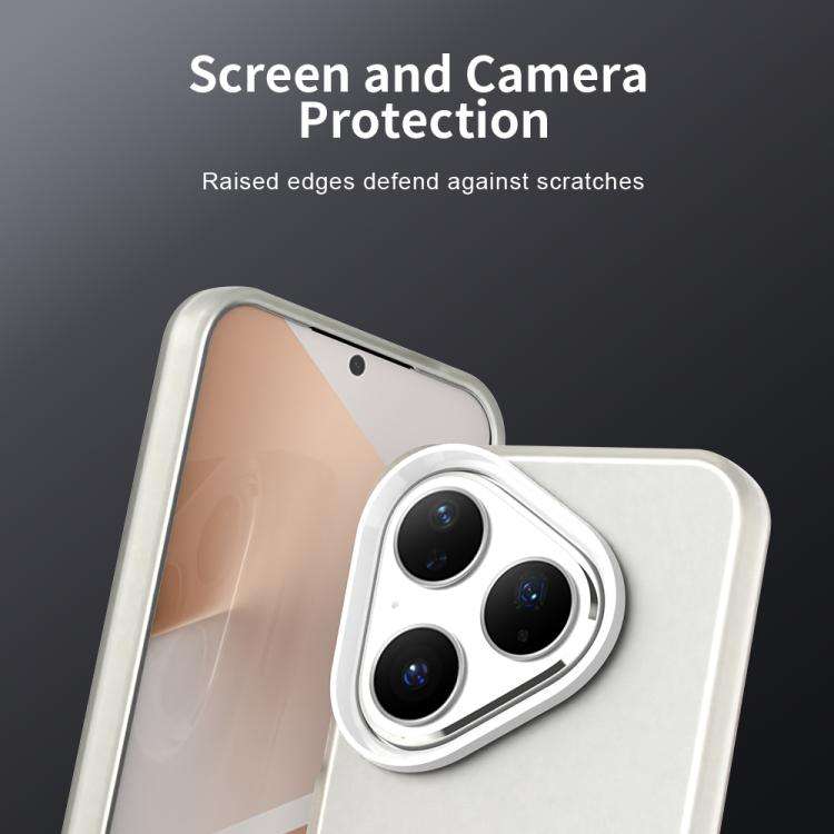 For Huawei Pura 80 Candy PC Hybrid TPU Shockproof Phone Case(White)