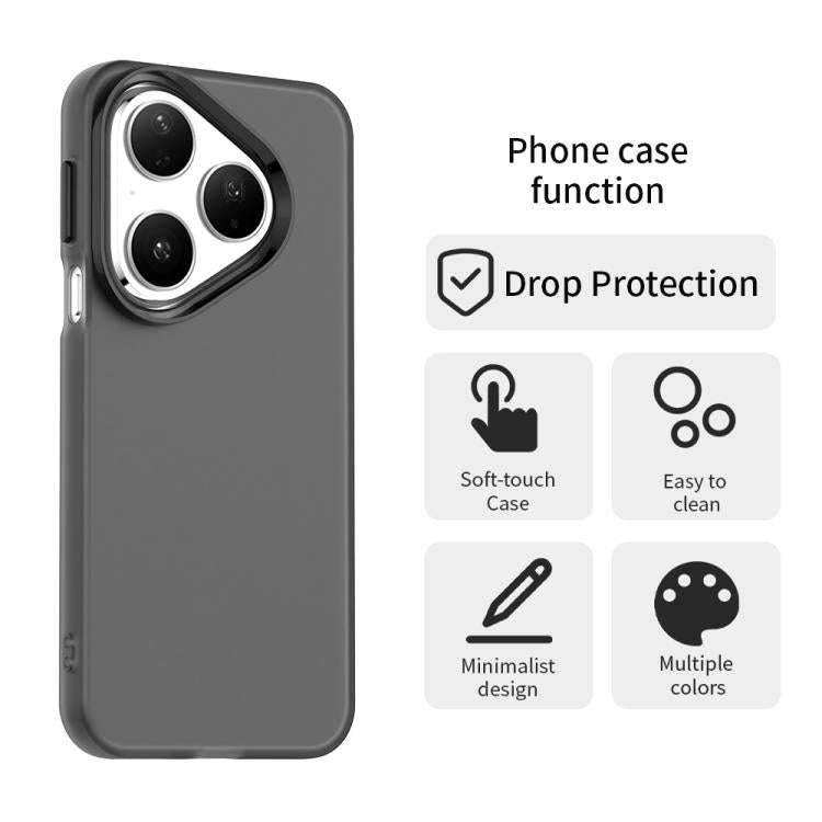 For Huawei Pura 80 Candy PC Hybrid TPU Shockproof Phone Case(Black)
