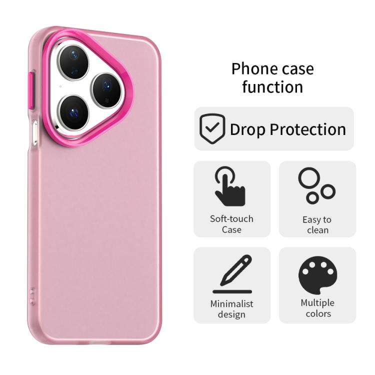 For Huawei Pura 80 Candy PC Hybrid TPU Shockproof Phone Case(Red)