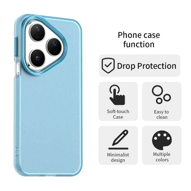 For Huawei Pura 80 Candy PC Hybrid TPU Shockproof Phone Case(Blue)