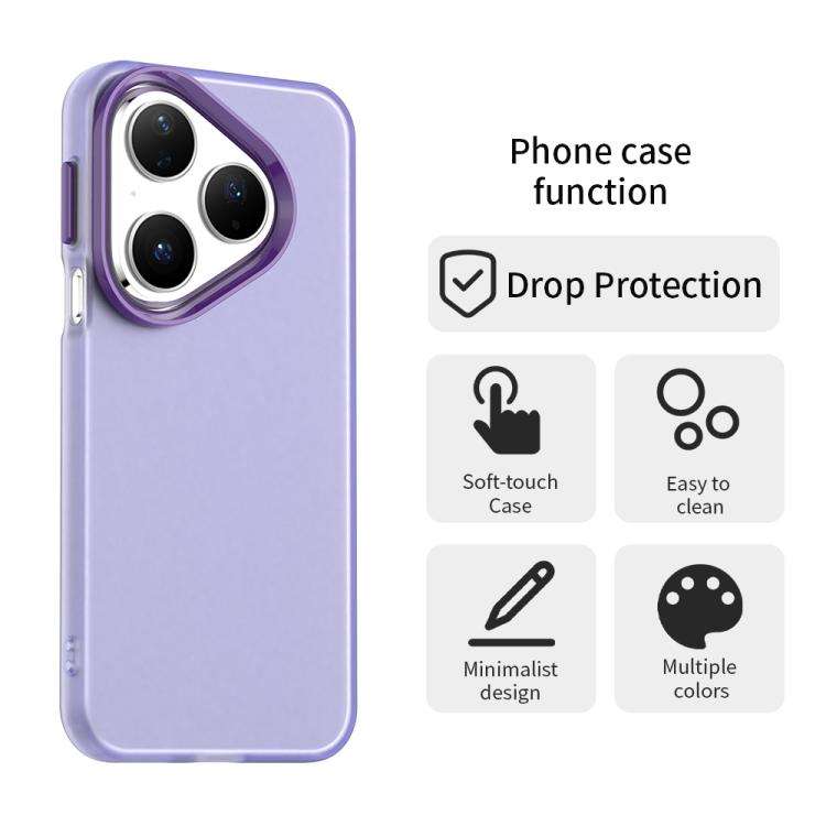 For Huawei Pura 80 Candy PC Hybrid TPU Shockproof Phone Case(Purple)