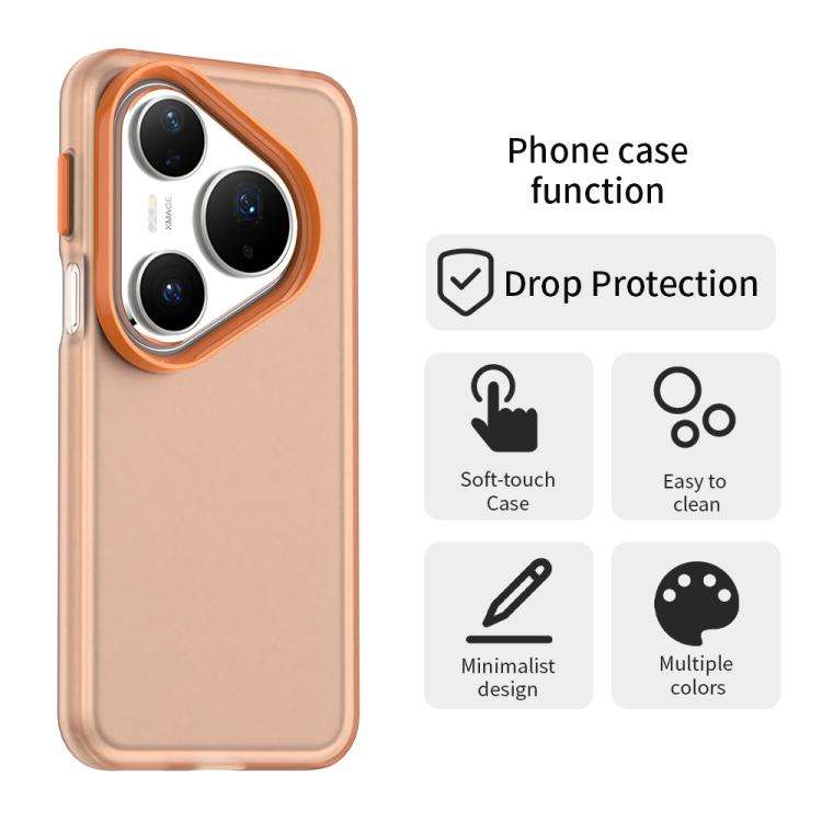 For Huawei Pura 80 Pro Candy PC Hybrid TPU Shockproof Phone Case(Orange)