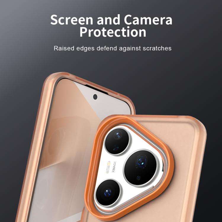 For Huawei Pura 80 Pro Candy PC Hybrid TPU Shockproof Phone Case(Orange)