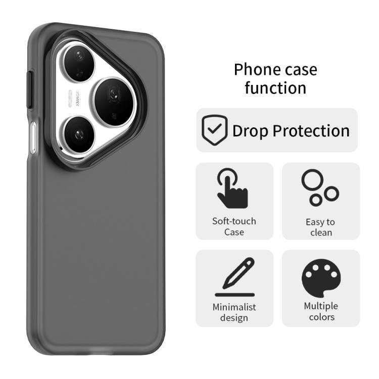 For Huawei Pura 80 Pro Candy PC Hybrid TPU Shockproof Phone Case(Black)