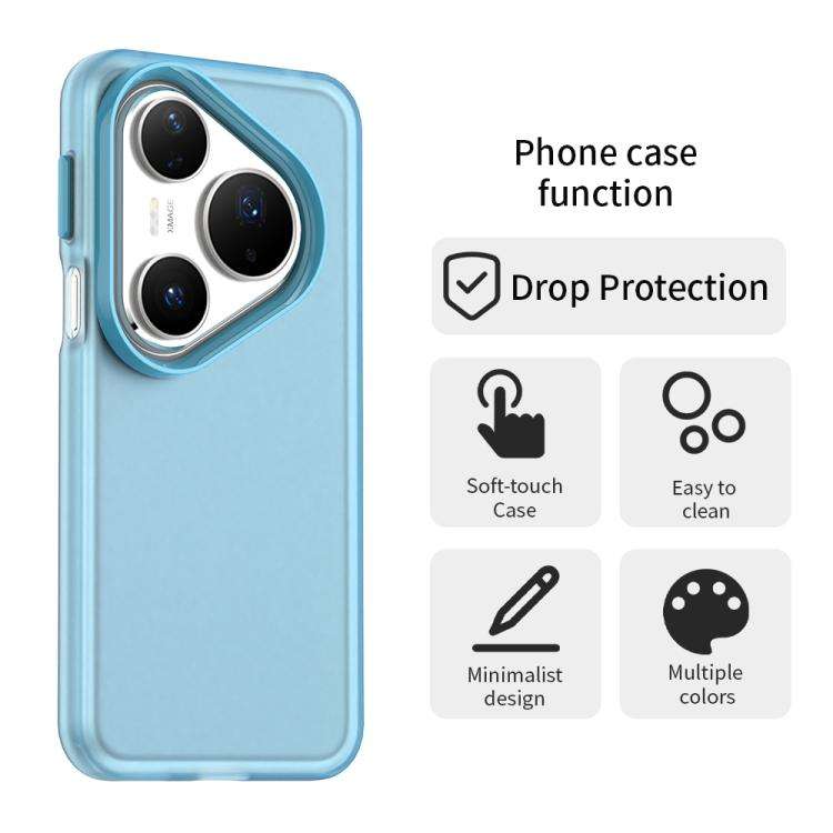 For Huawei Pura 80 Pro Candy PC Hybrid TPU Shockproof Phone Case(Blue)