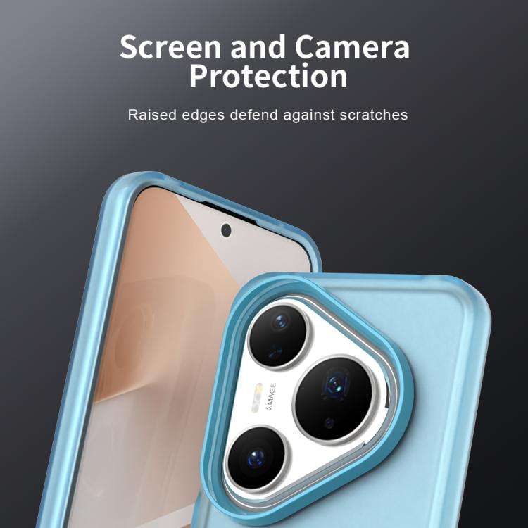 For Huawei Pura 80 Pro Candy PC Hybrid TPU Shockproof Phone Case(Blue)