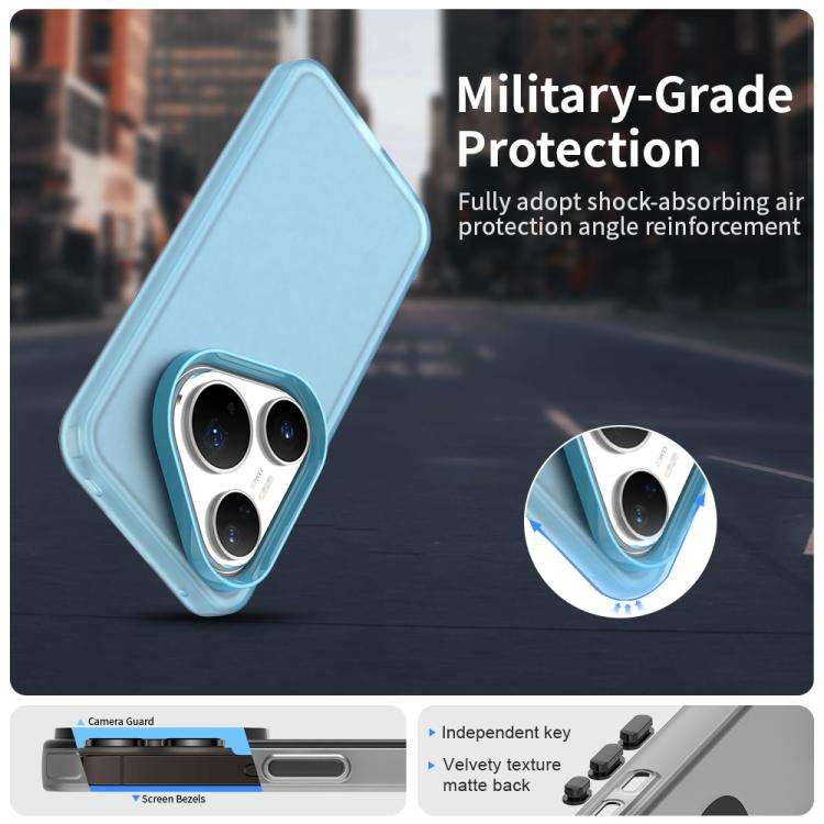 For Huawei Pura 80 Pro Candy PC Hybrid TPU Shockproof Phone Case(Blue)