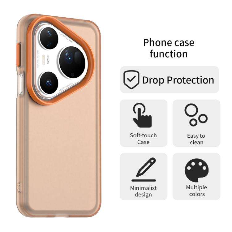 For Huawei Pura 80 Ultra Candy PC Hybrid TPU Shockproof Phone Case(Orange)