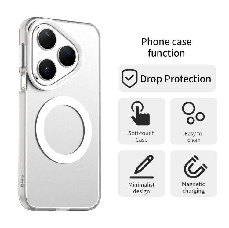 For Huawei Pura 80 Candy Magsafe PC Hybrid TPU Phone Case(White)