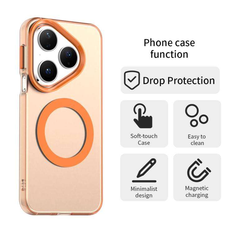 For Huawei Pura 80 Candy Magsafe PC Hybrid TPU Phone Case(Orange)