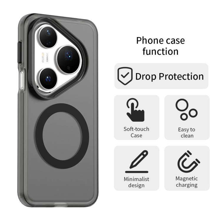 For Huawei Pura 80 Pro Candy Magsafe PC Hybrid TPU Phone Case(Black)