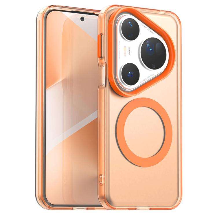 For Huawei Pura 80 Ultra Candy Magsafe PC Hybrid TPU Phone Case(Orange)