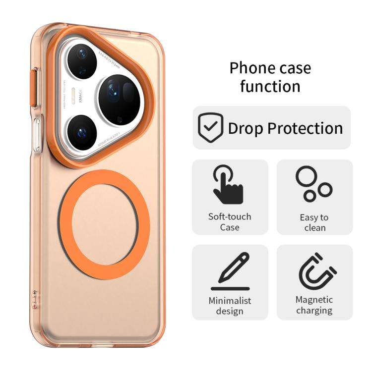 For Huawei Pura 80 Ultra Candy Magsafe PC Hybrid TPU Phone Case(Orange)