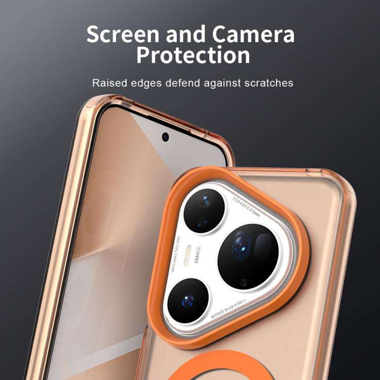 For Huawei Pura 80 Ultra Candy Magsafe PC Hybrid TPU Phone Case(Orange)