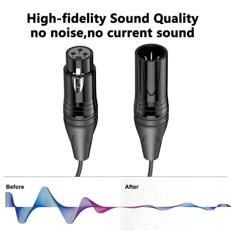 XLR 3 Pin Male to XLR 3 Pin Female Audio Microphone Balanced Shielded Coiled Pure Copper Cable, L...