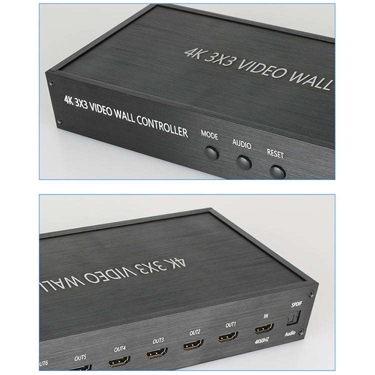 NK-BT88 4K 3x3 HDMI Video Wall Controller Multi-screen Splicing Processor with Remote Controller,...