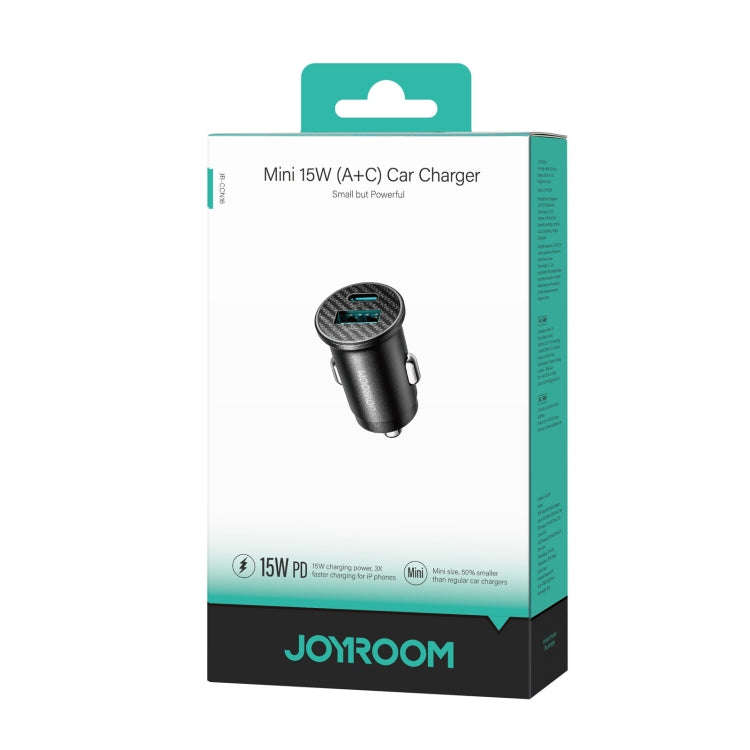 JOYROOM JR-CCN16 15W USB-A and USB-C Mini Car Charger(Black)