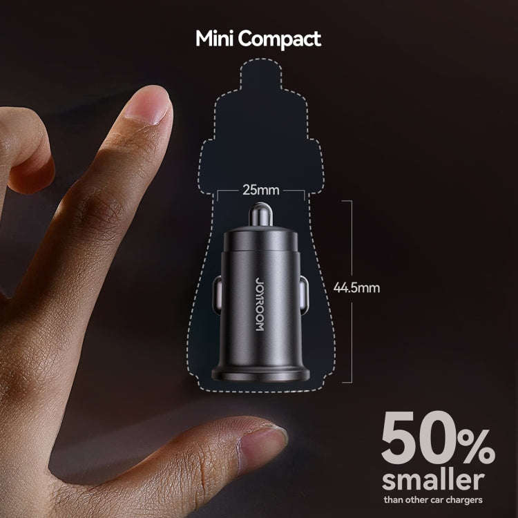 JOYROOM JR-CCN16 15W USB-A and USB-C Mini Car Charger(Black)