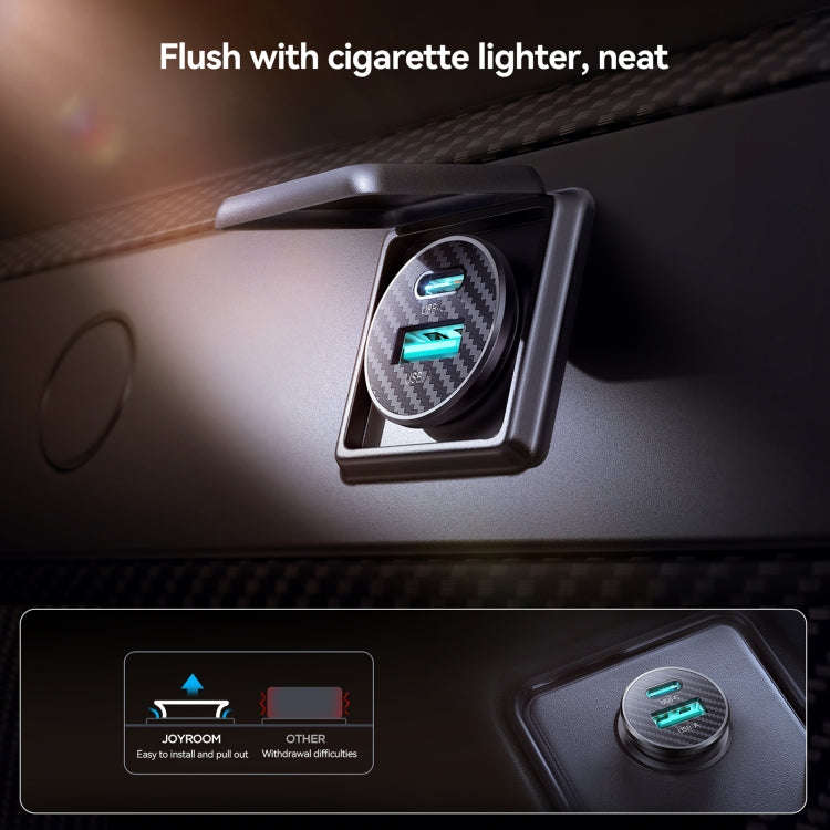 JOYROOM JR-CCN16 15W USB-A and USB-C Mini Car Charger(Black)