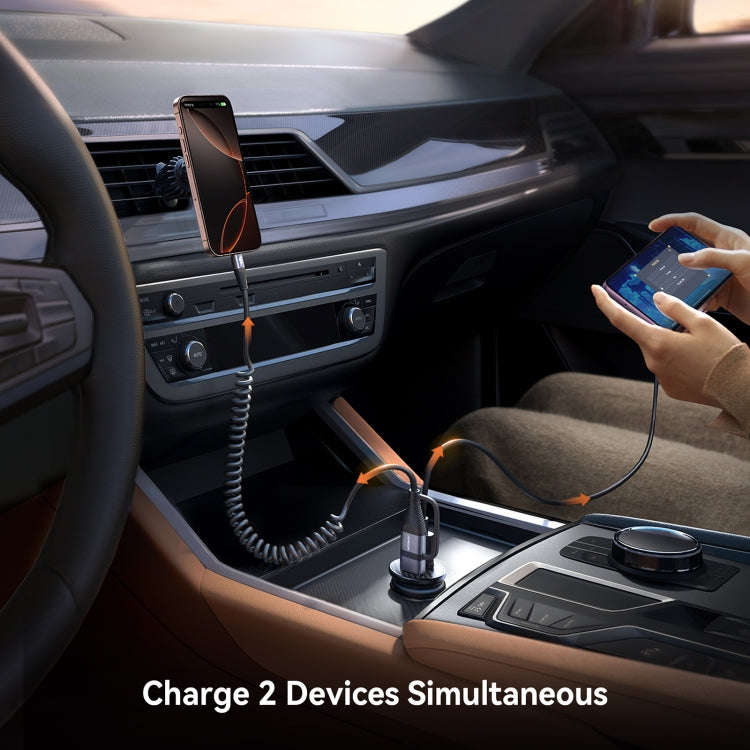 JOYROOM JR-CCN16 15W USB-A and USB-C Mini Car Charger(Black)