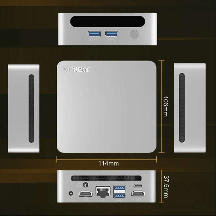 Ninkear N4 Windows 11 WiFi 6 Bluetooth 5.2 Mini PC, 16GB+512GB, AMD Ryzen 5 4600H(EU Plug)