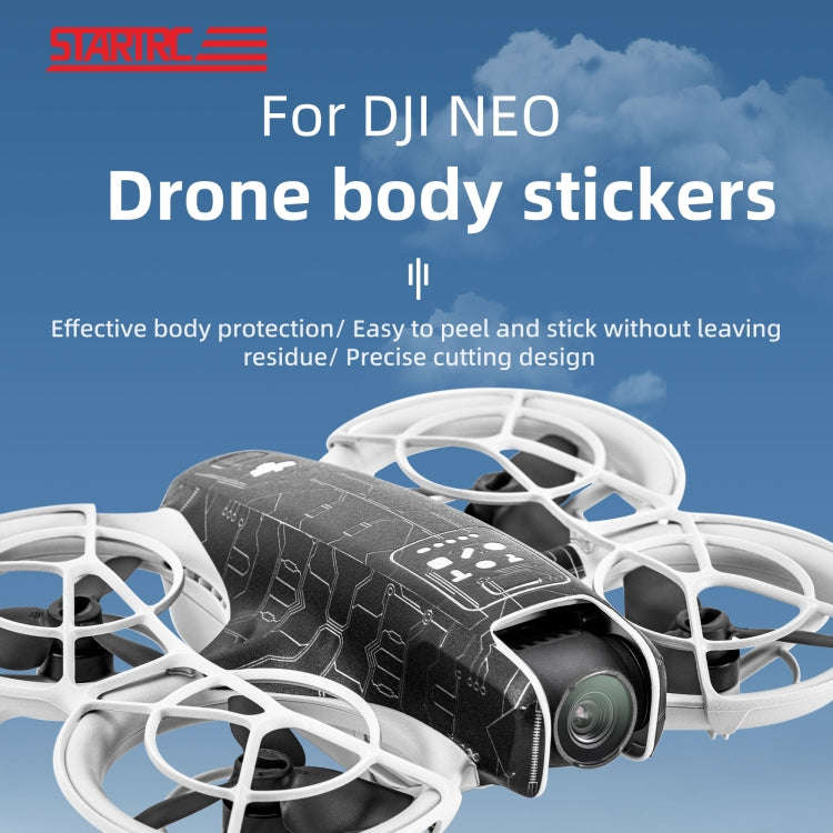 For DJI Neo Drone Body Protective Stickers(Snake Scale Blue)