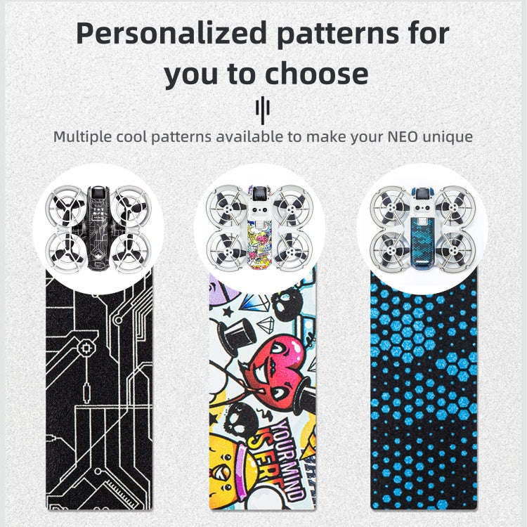 For DJI Neo Drone Body Protective Stickers(Snake Scale Blue)