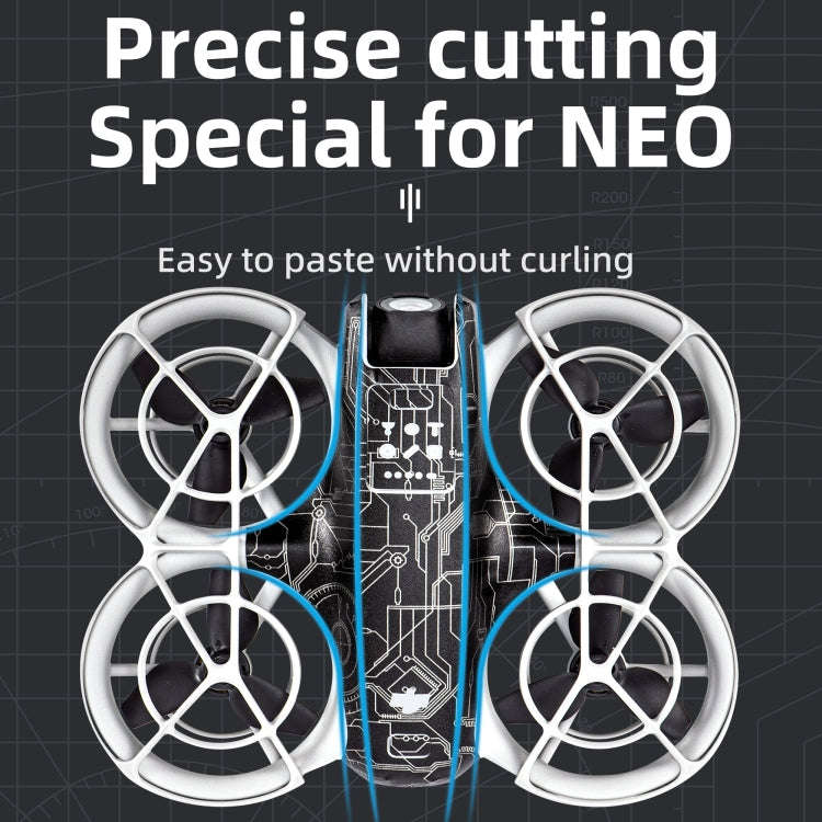 For DJI Neo Drone Body Protective Stickers(Snake Scale Blue)