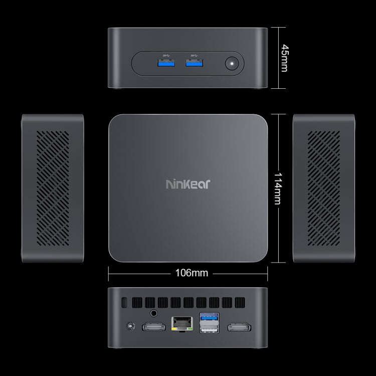Ninkear N10 Windows 11 Bluetooth 4.2 Mini PC, 16GB+512GB, Intel Processor N100 Alder Lake-N(US Plug)