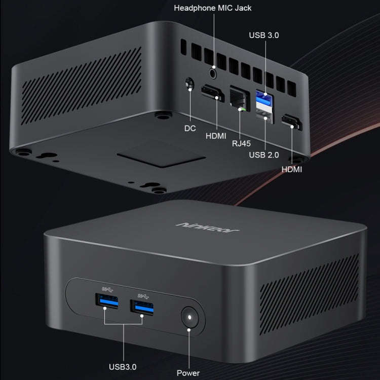 Ninkear N10 Windows 11 Bluetooth 4.2 Mini PC, 16GB+512GB, Intel Processor N100 Alder Lake-N(US Plug)