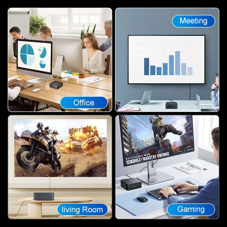Ninkear N10 Windows 11 Bluetooth 4.2 Mini PC, 16GB+512GB, Intel Processor N100 Alder Lake-N(EU Plug)