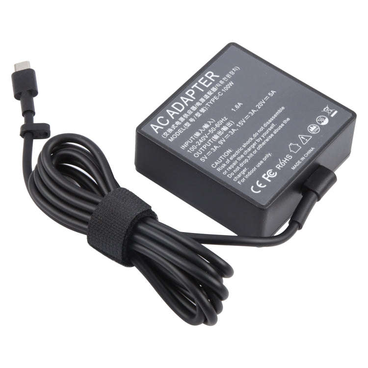 100W 20V 5A USB Type-C Plug Laptop Notebook Power Adapter For ASUS, Plug:US Plug