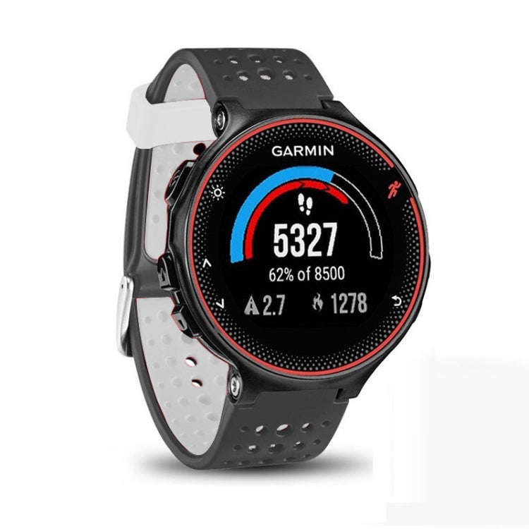 For Garmin Forerunner 235 Two-color Watch Band(Black White)