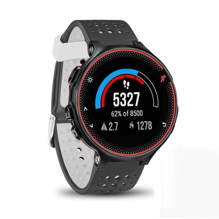 For Garmin Forerunner 235 Two-color Watch Band(Black White)