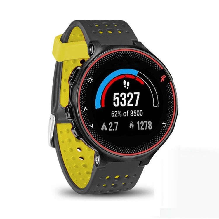 For Garmin Forerunner 235 Two-color Watch Band(Black Yellow)