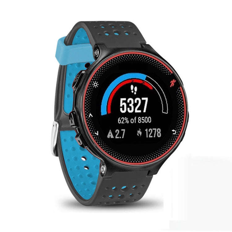 For Garmin Forerunner 235 Two-color Watch Band(Black Blue)